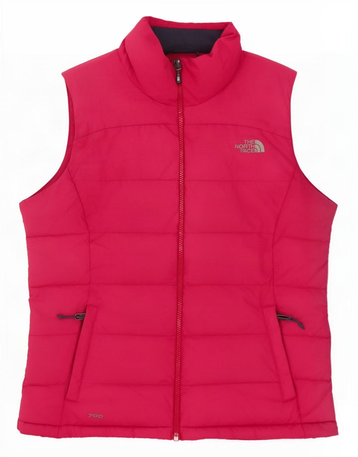 The North Face Womens Polstret Gilet UK 14 Medium Pink Polyester