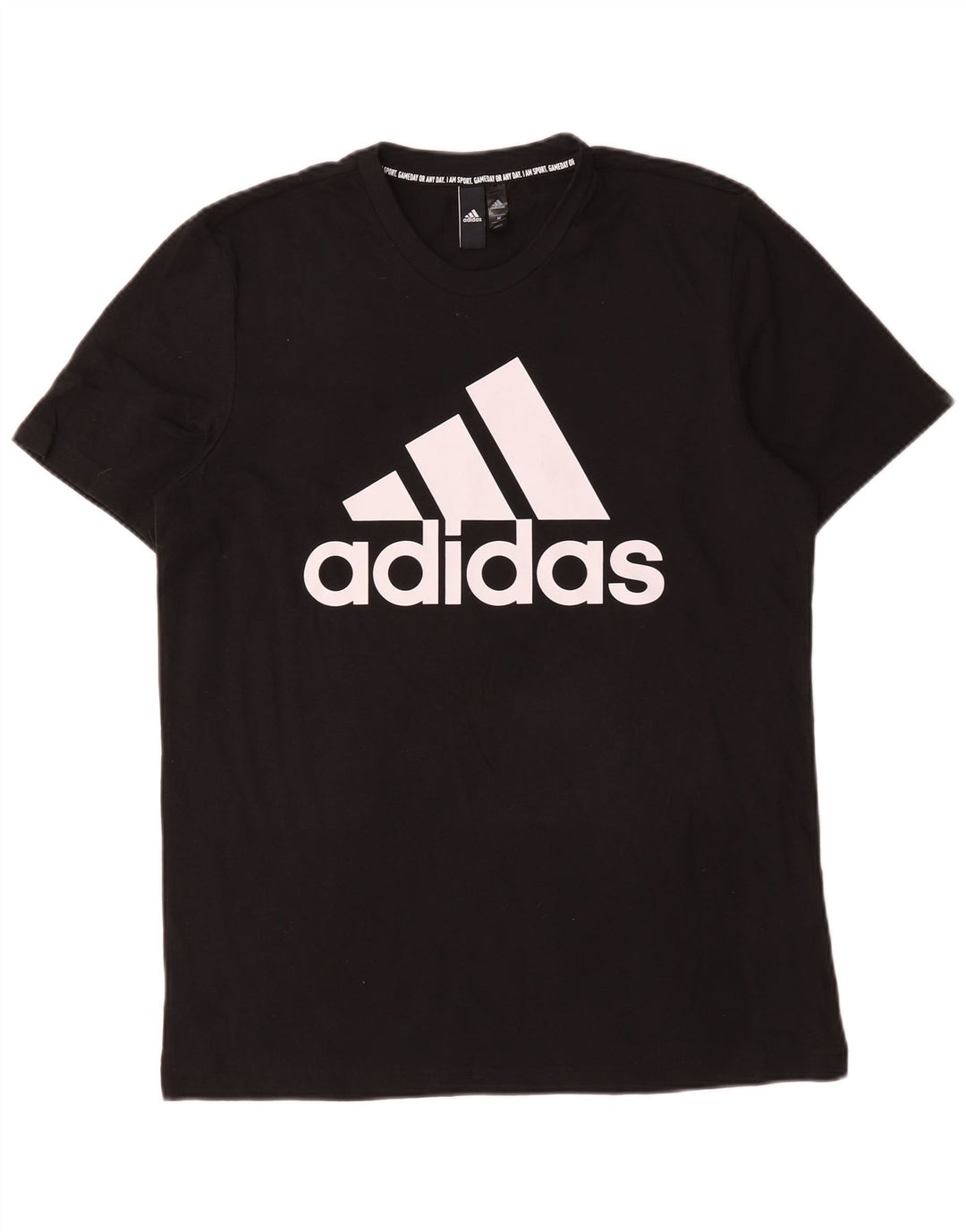 Adidas Herre grafisk T-shirt Top Medium Sort Bomuld