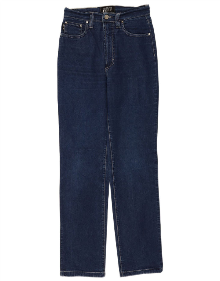 Gianfranco Ferre Dame Slim Jeans W27 L28 Blå Bomuld