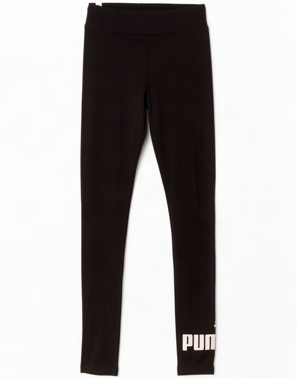 Puma Womens Graphic Leggings UK 8 Small Black