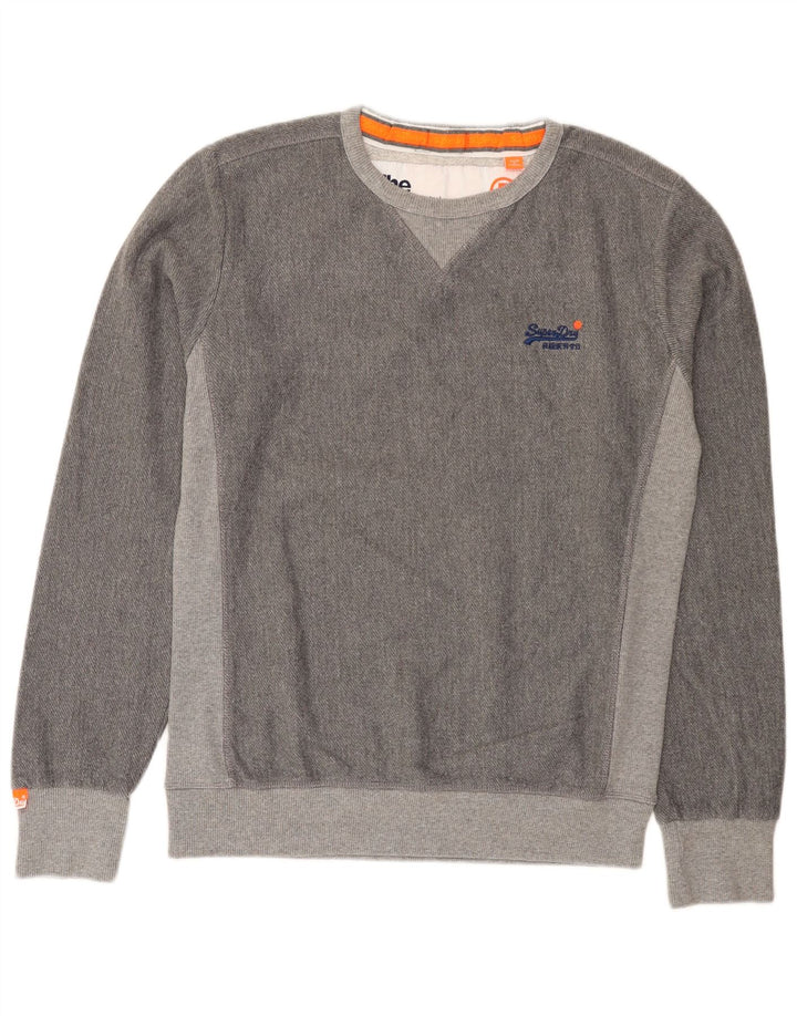 Superdry Sweatshirt-trøje til mænd mellemgrå Colourblock Polyester