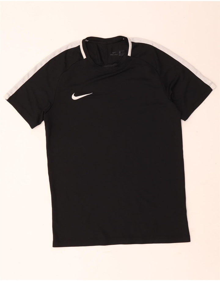 Nike Herre Dri Fit T-shirt Top Medium Sort Colourblock Polyester