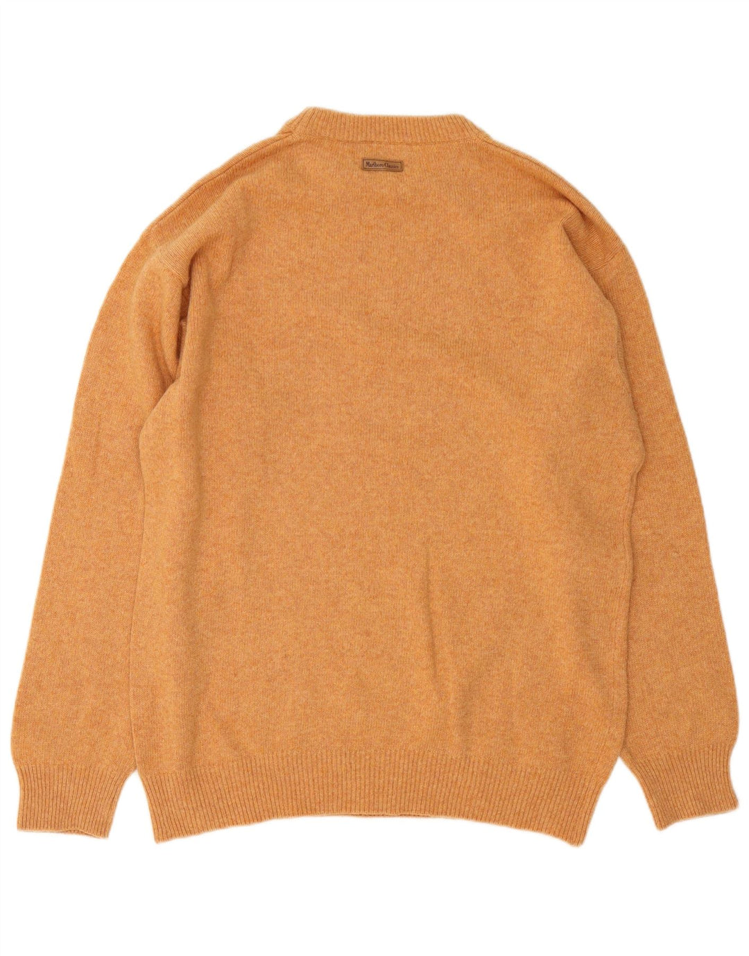 Marlboro Classics Herre Crew Neck Jumper Sweater Large Orange Flecked
