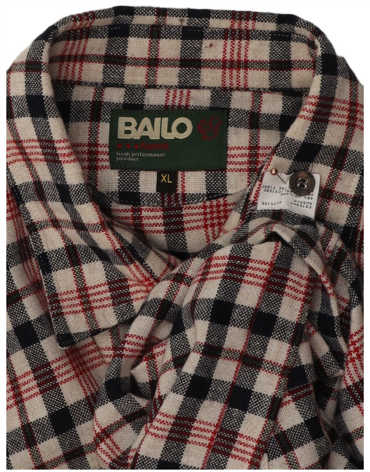Bailo Herre Overshirt Flanellskjorte XL Flerfarvet ternet uld