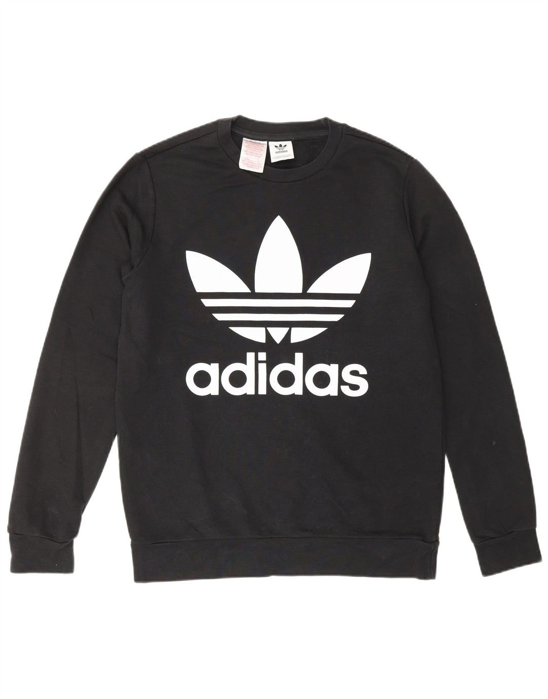 ADIDAS grafisk sweatshirt til mænd, lille sort bomuld