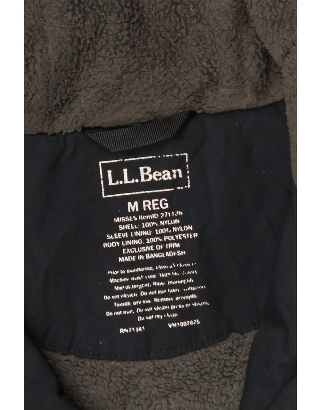 L.L.Bean Dame Windbreaker Jacket UK 14 Medium Navy Blue Nylon