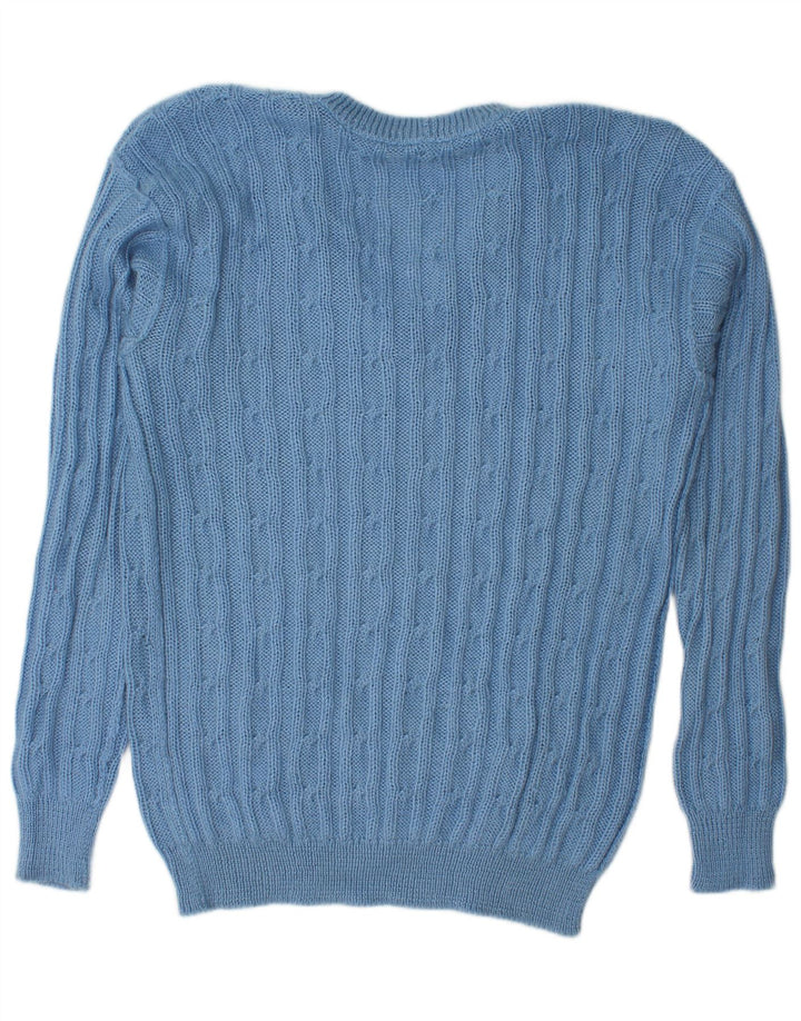Vintage herre V-hals sweater XL blå