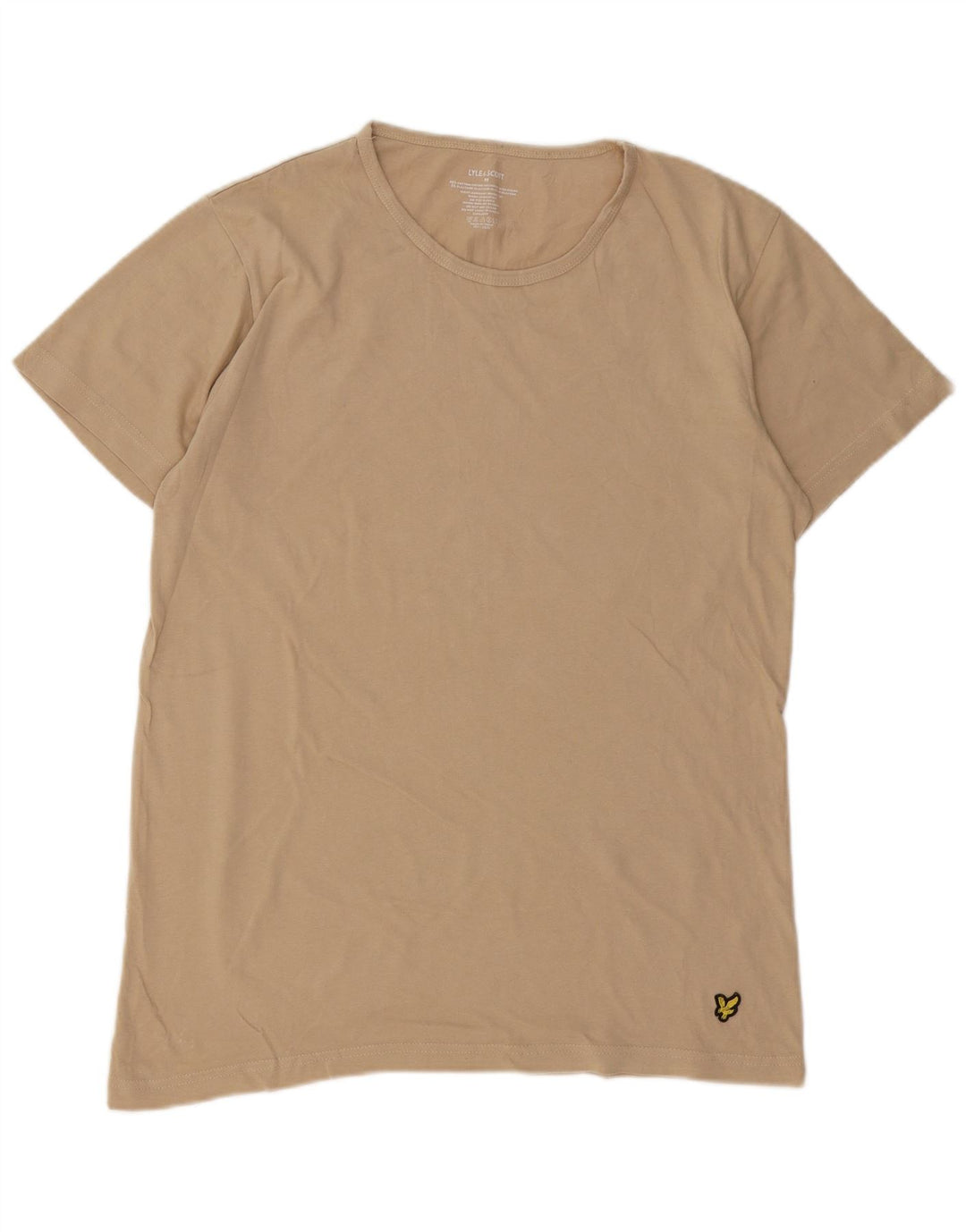 Lyle & Scott Herre T-shirt Top Medium Beige Bomuld