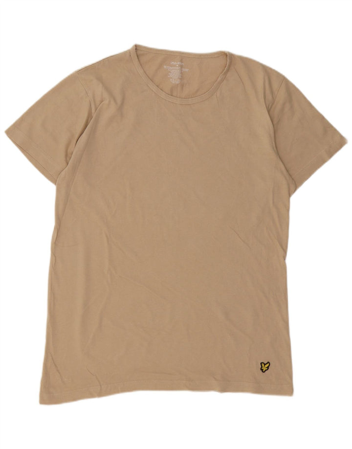 Lyle & Scott Herre T-shirt Top Medium Beige Bomuld