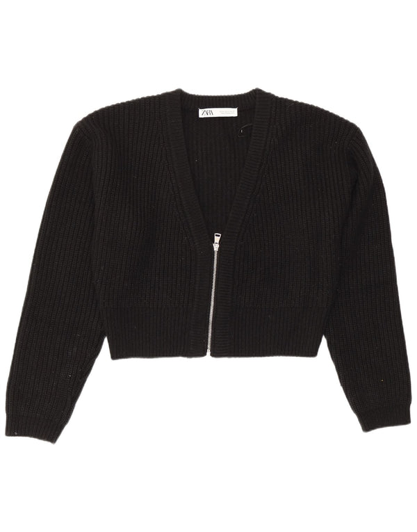 Zara Womens Bolero Cardigan Sweater UK 14 Medium Sort Akryl