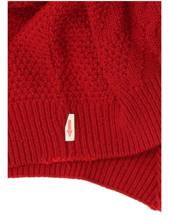 Vintage herre sweater med rund hals XL rød