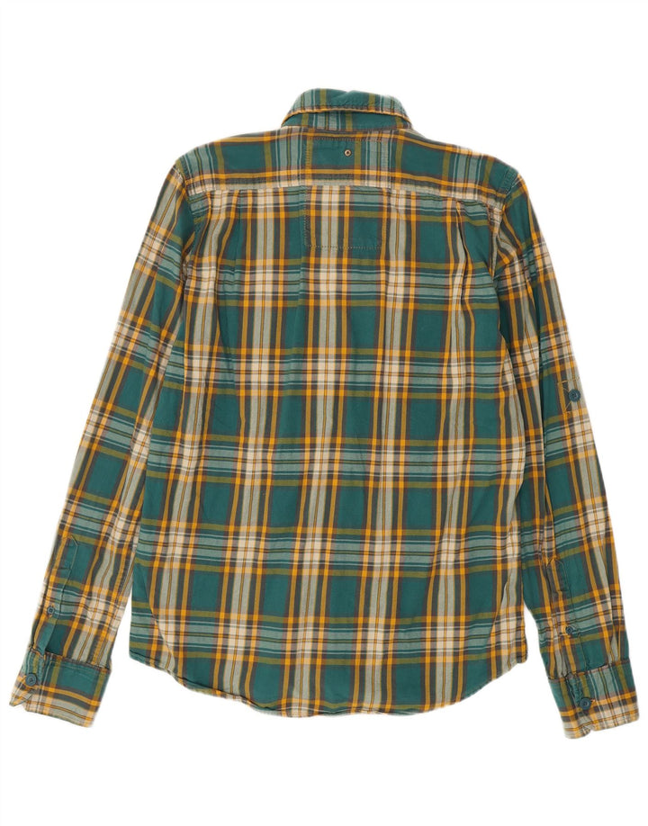 Superdry Flanelskjorte til mænd, stor grøn ternet bomuld