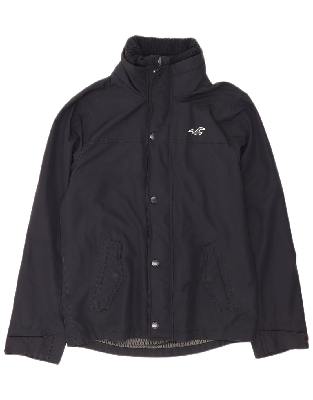 Hollister Regnjakke til mænd UK 40 Large Navy Blue Polyester