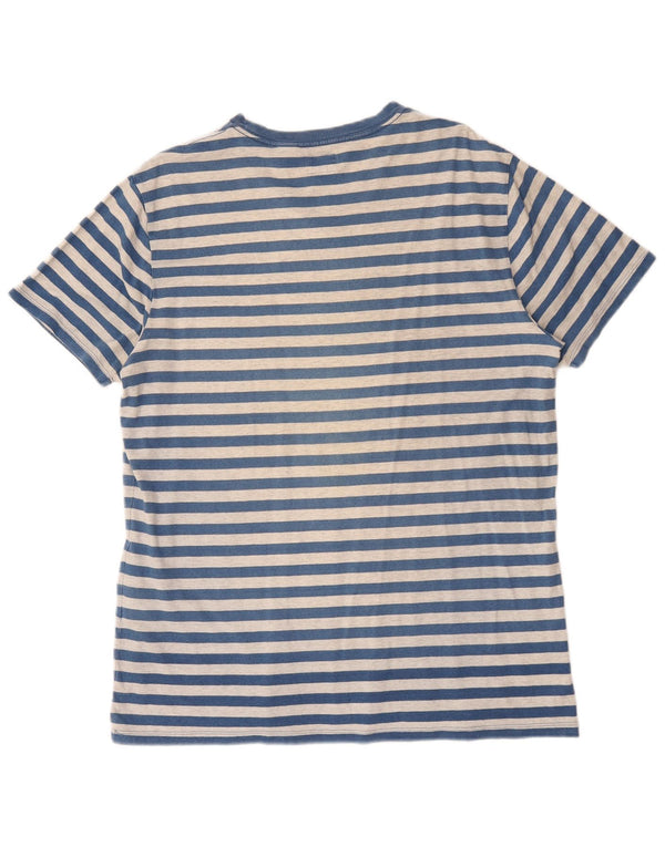 Levi's Mens T-Shirt Top XL Blue Striped Cotton