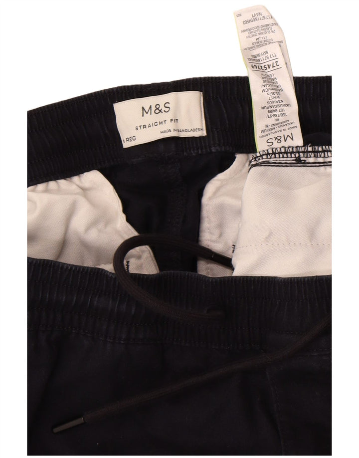 Marks & Spencer Lige Chinobukser til kvinder Medium W34 L29 Marineblå