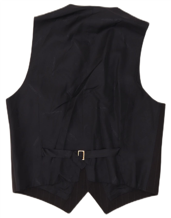 Dolce & Gabbana herrevest IT 52 Stor marineblå stribet uld