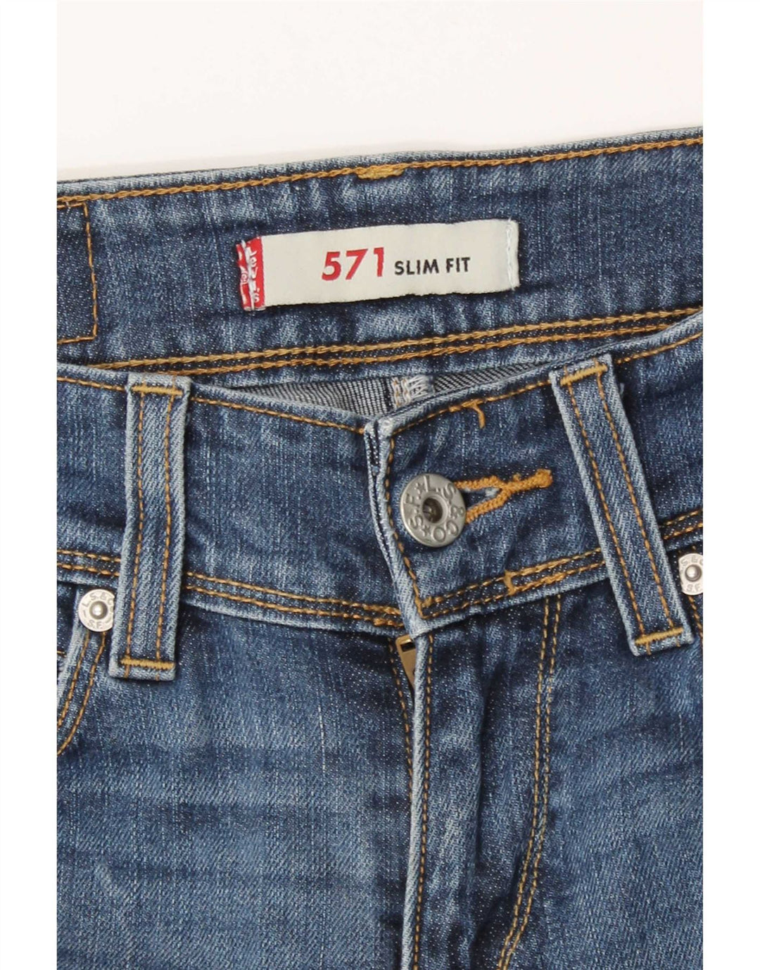 Levi's Dame 571 Slim Jeans W27 L34 Blå Bomuld