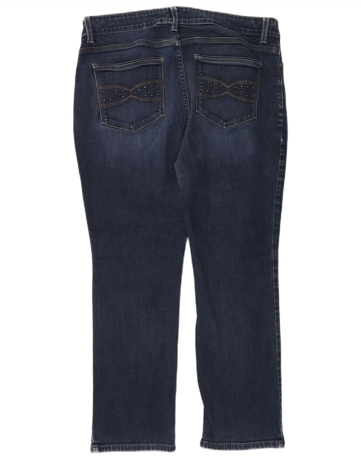 LEE Womens Perfect Fit Straight Jeans W36 L29 Blå Bomuld