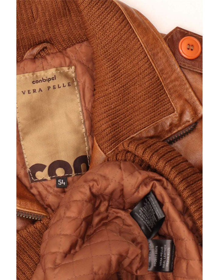 Conbipel Herre Militær Læderjakke IT 54 XL Brun