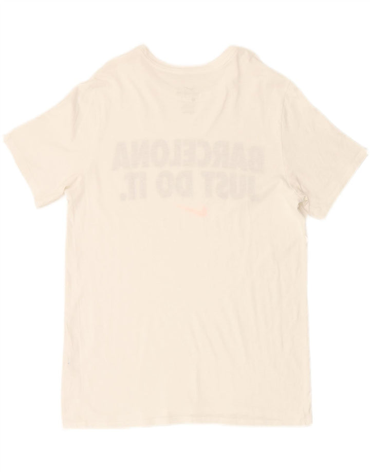 NIKE Womens Athletic Cut Graphic T-Shirt Top UK 16 Large White Vintage Nike and Second-Hand Nike from Messina Hembry 