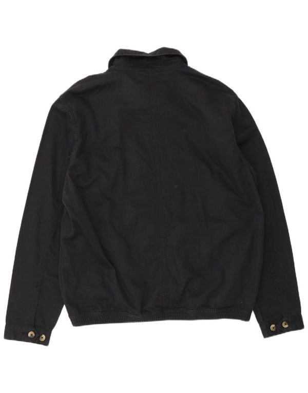 Marks & Spencer Herre Blue Harbor Bomber Jacket UK 40 Large Black Cotton