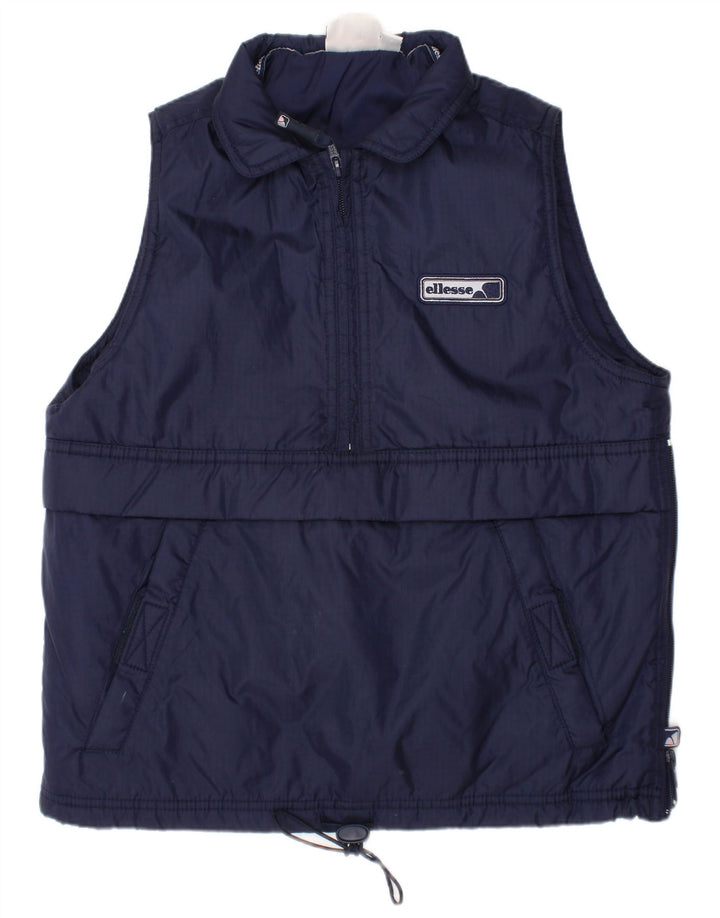 Ellesse Boys Pullover Polstret Gilet 10-11 År Navy Blue Polyester