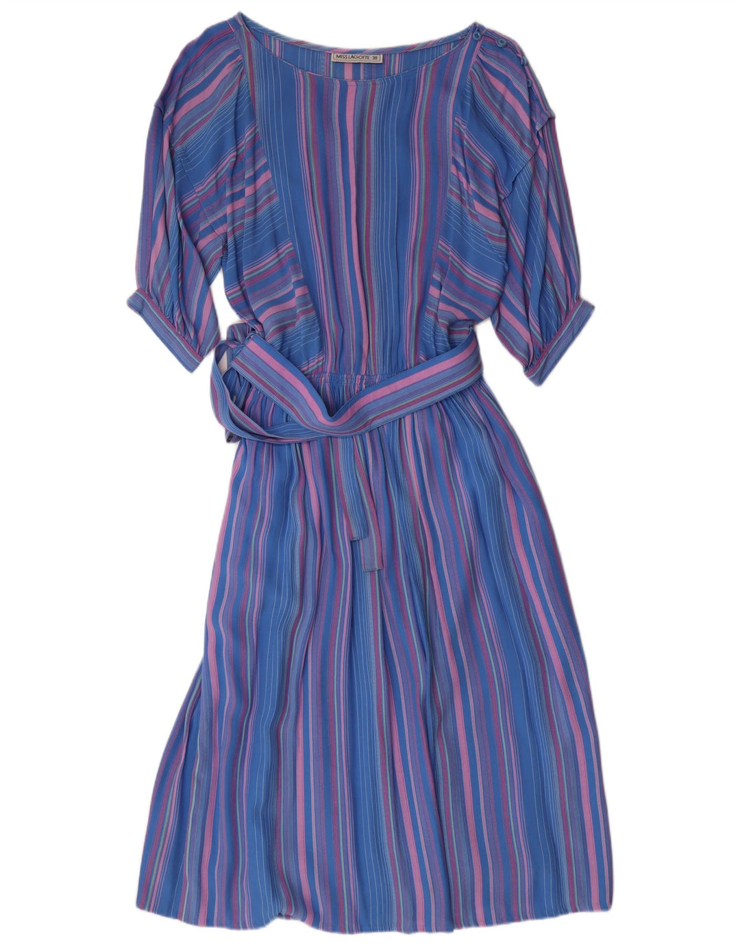 MISS LAGOTTE Womens Batwing Maxi Dress EU 38 Medium Blue Striped