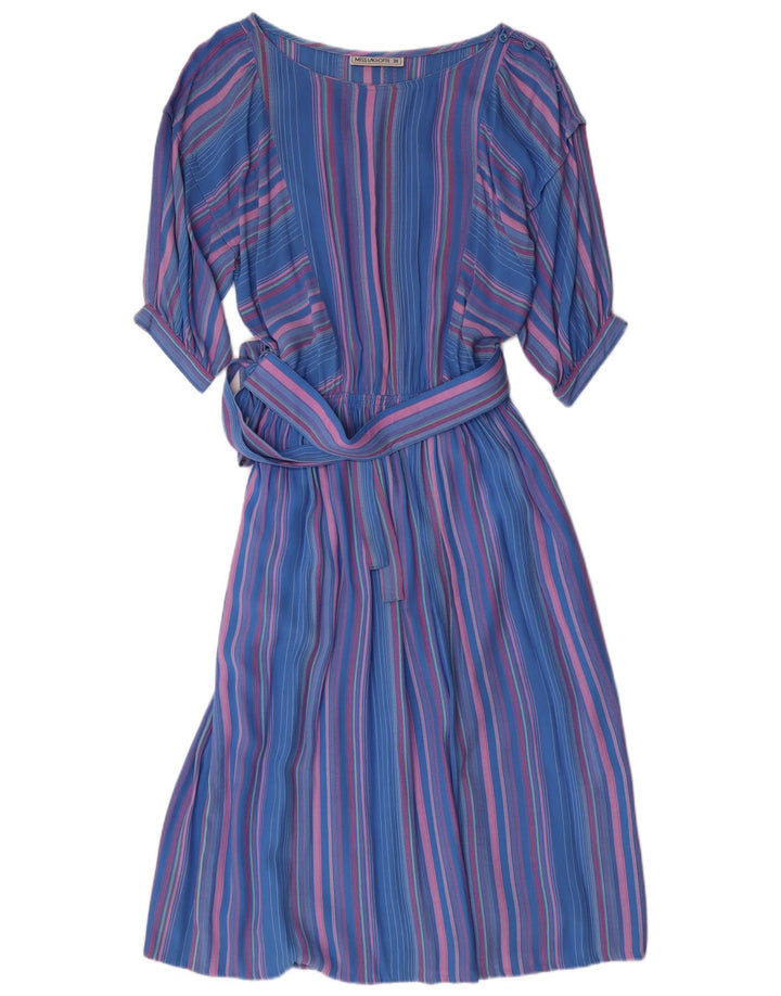 MISS LAGOTTE Womens Batwing Maxi Dress EU 38 Medium Blue Striped