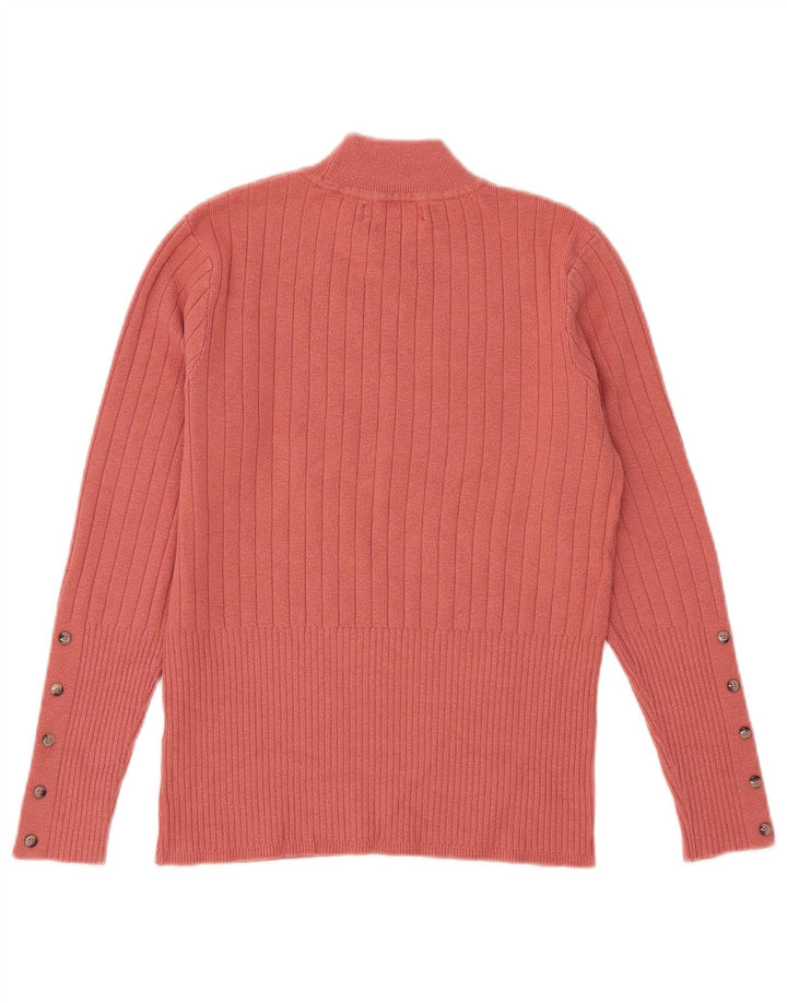 Marks & Spencer Dame Turtle Neck Jumper Sweater UK 12 Medium Pink