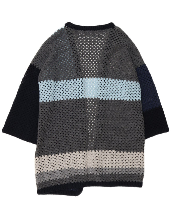 Vintage dame cardigan sweater med 3/4 ærmer UK 16 Stor flerfarvet