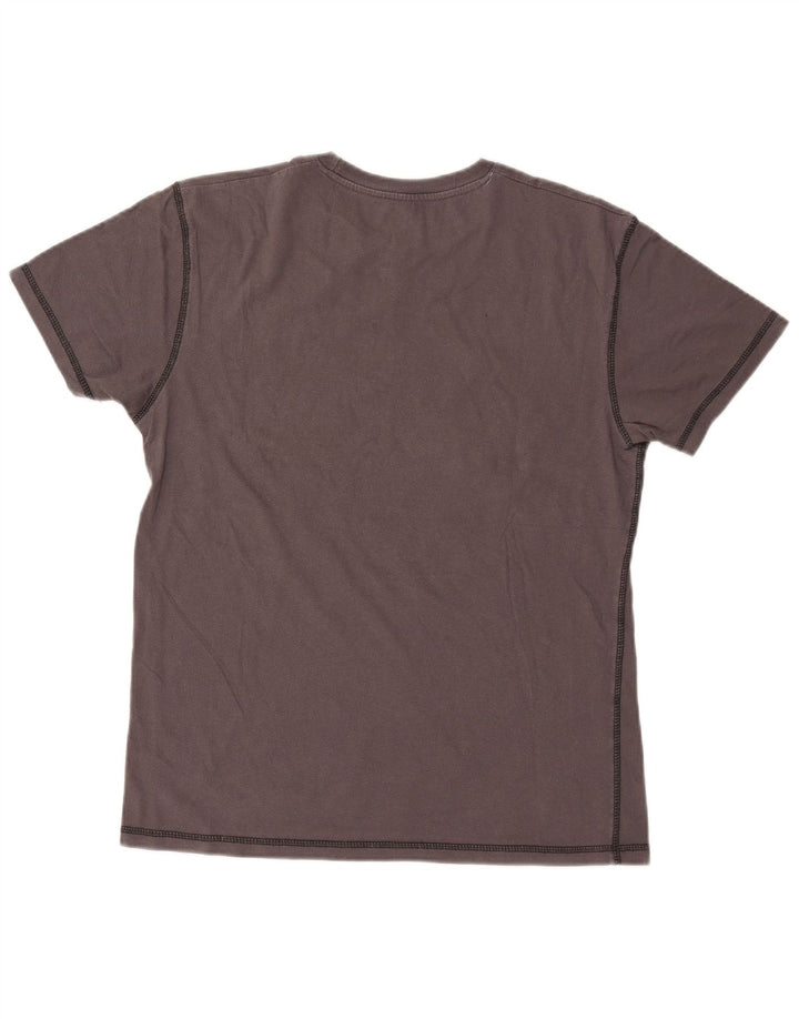 Hard Rock Cafe Herre Flot Grafisk T-Shirt Top Mellemgrå Bomuld