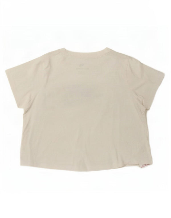 Nike Girls Crop Graphic T-Shirt Top 12-13 år Stor hvid bomuld