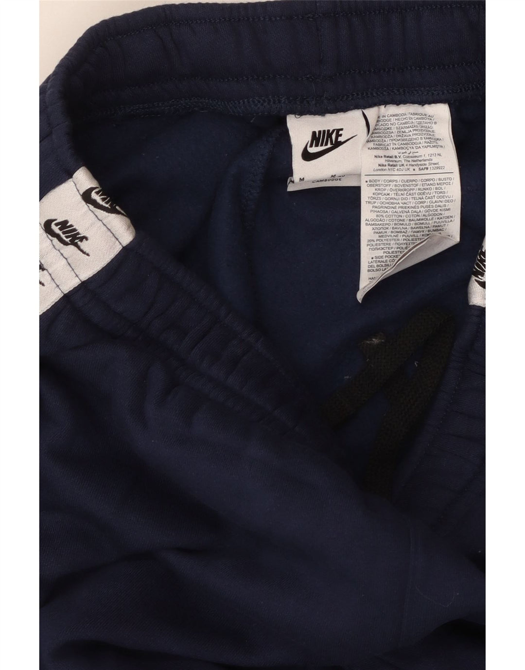 NIKE Grafisk træningsdragt bukser til mænd Joggers Medium Navy Blue Colourblock