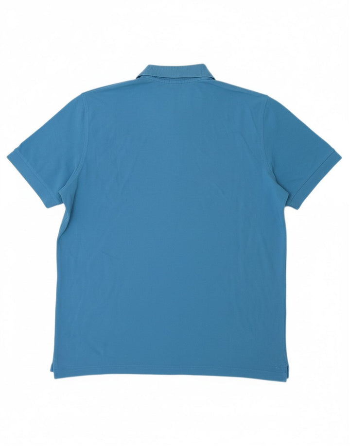 HUGO BOSS Mens Polo Shirt Large Blue Cotton