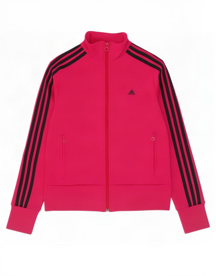 Adidas træningsdragt topjakke til kvinder UK 12 Medium Pink Polyester