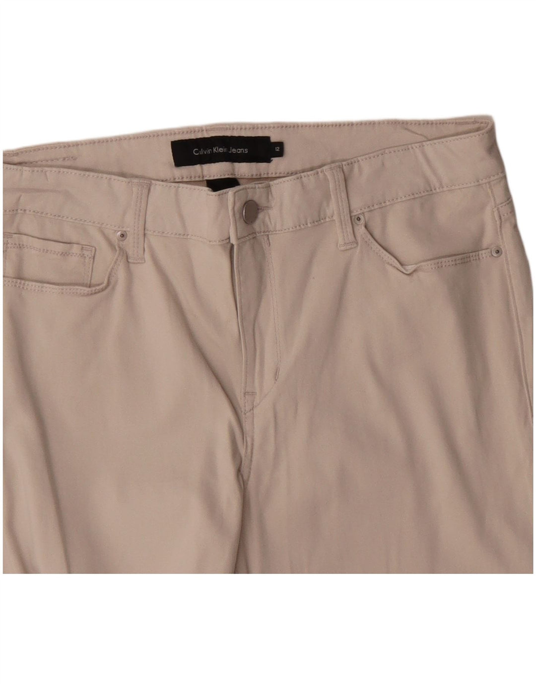 Calvin Klein Dame Lige Casual Bukser US 12 Large W32 L29 White