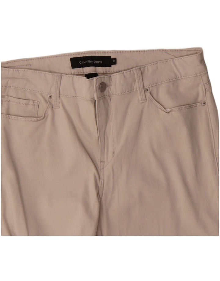Calvin Klein Dame Lige Casual Bukser US 12 Large W32 L29 White