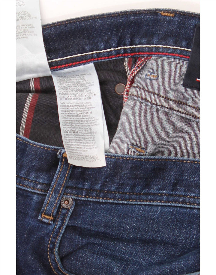 Tommy Hilfiger Herre Slim Jeans W36 L32 Marineblå Bomuld
