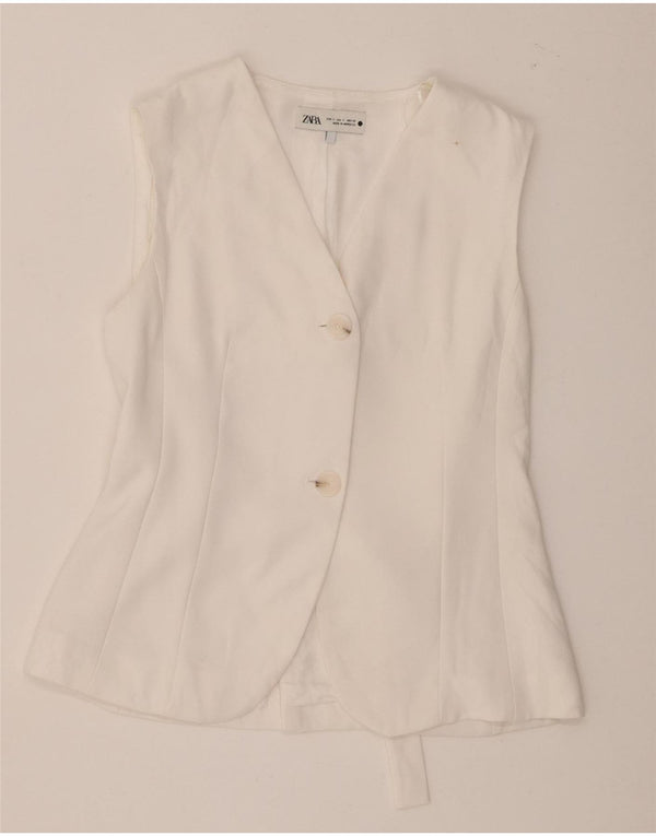 Zara Damevest UK 10 Small White Polyester