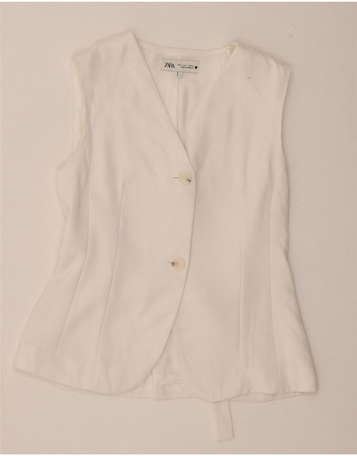 Zara Damevest UK 10 Small White Polyester