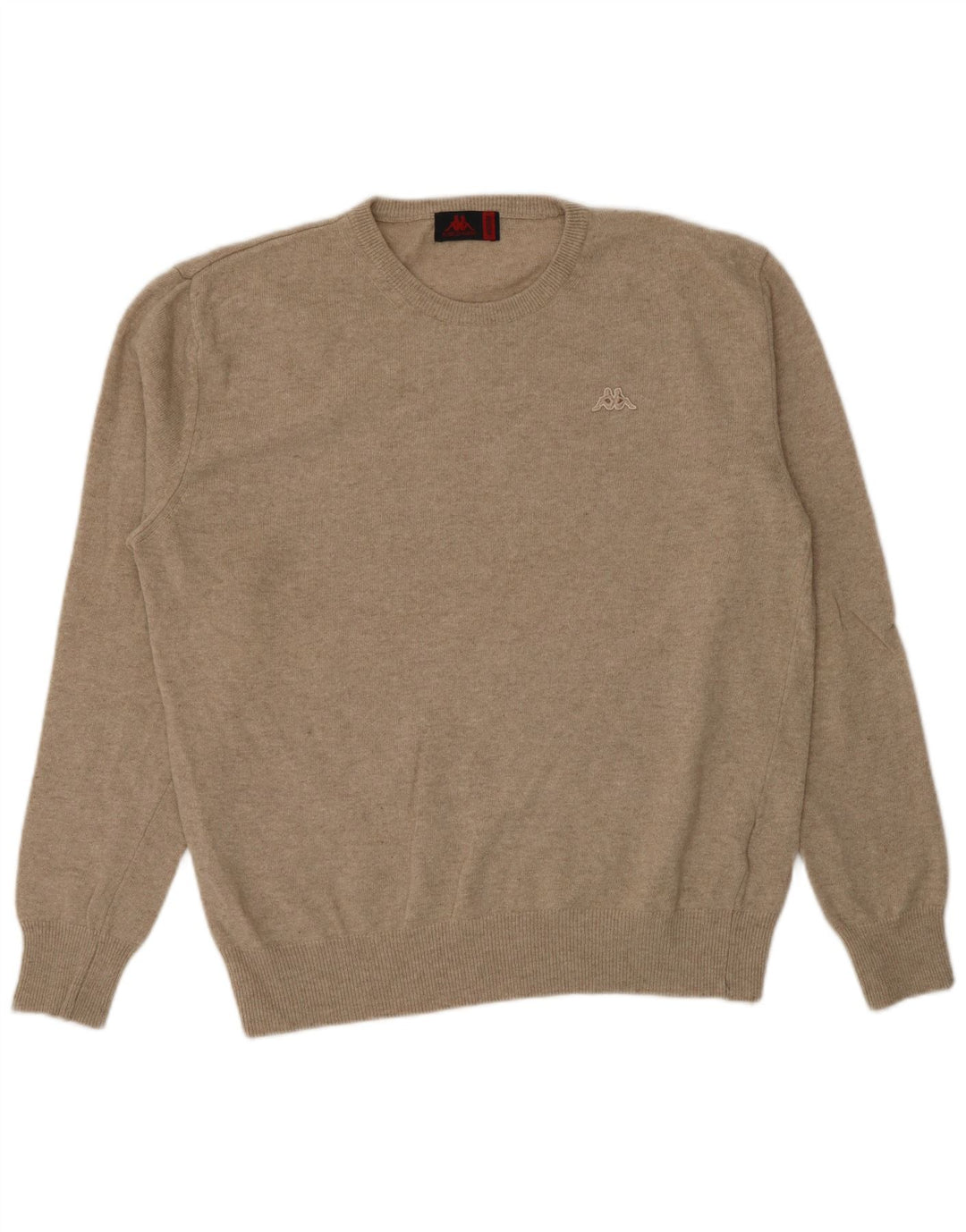 Kappa Herre Crew Neck Jumper Sweater Medium Beige Lammeuld