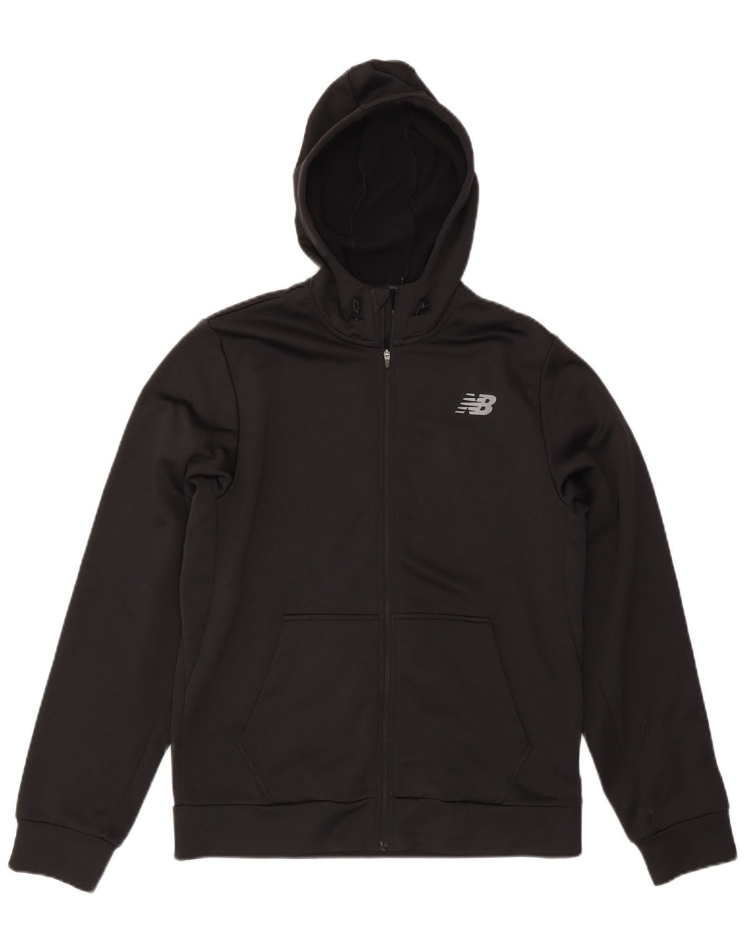 NEW BALANCE Hættetrøje med lynlås til mænd mellem sort polyester