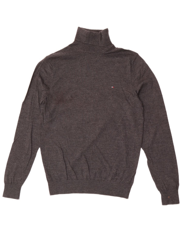 Tommy Hilfiger Herre Rullehalstrøje Sweater Stor Grå Uld