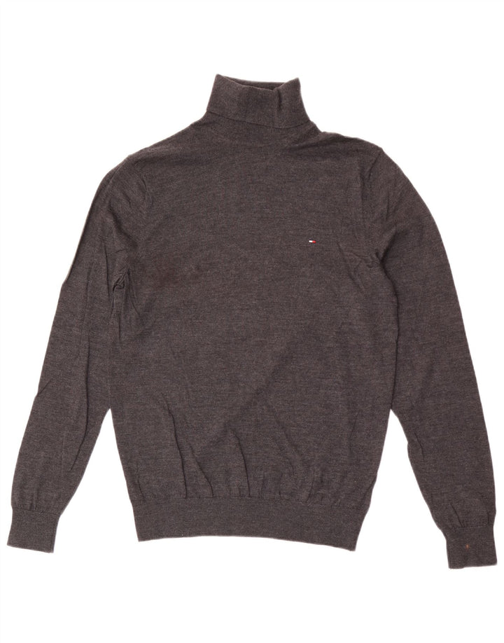 Tommy Hilfiger Herre Rullehalstrøje Sweater Stor Grå Uld
