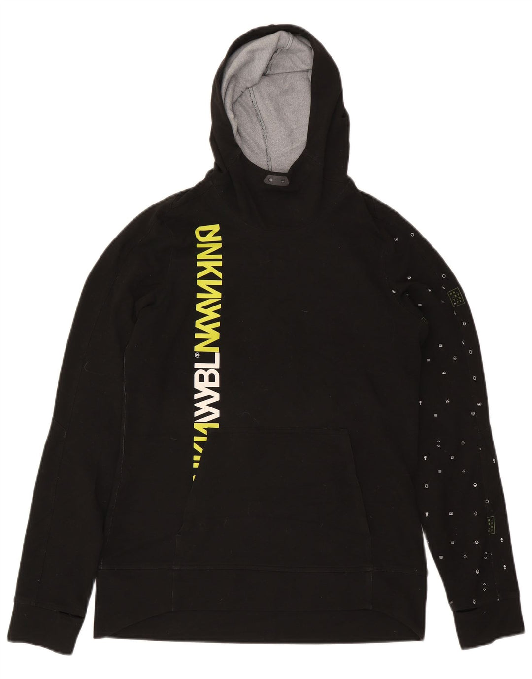 Reebok Herre grafisk hættetrøje Jumper Medium Sort Polyester