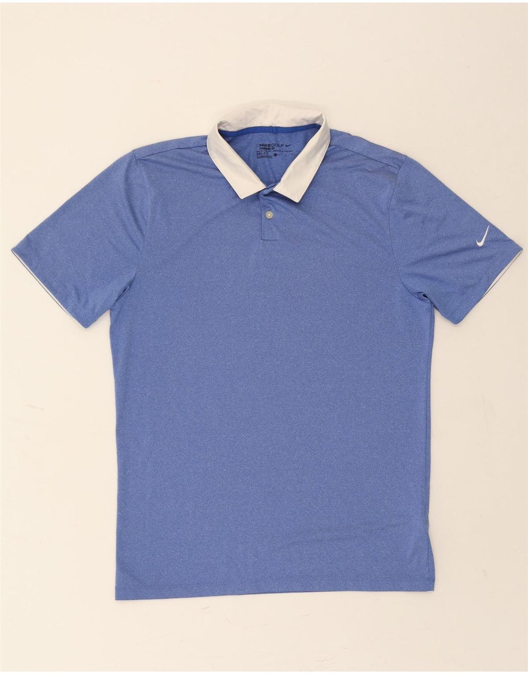 NIKE Mens Dri Fit Standard Fit Polo Shirt Small Blue Polyester Vintage Nike and Second-Hand Nike from Messina Hembry 