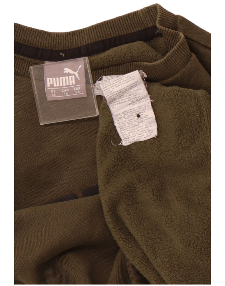 PUMA Grafisk sweatshirt til mænd XS Khaki Bomuld