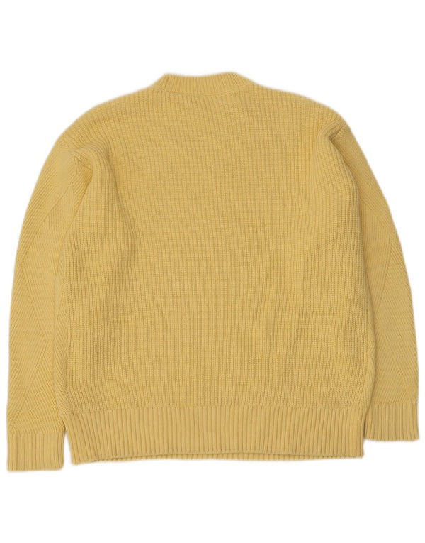 Marks & Spencer Dame sweater med rund hals DK 14 Medium gul bomuld
