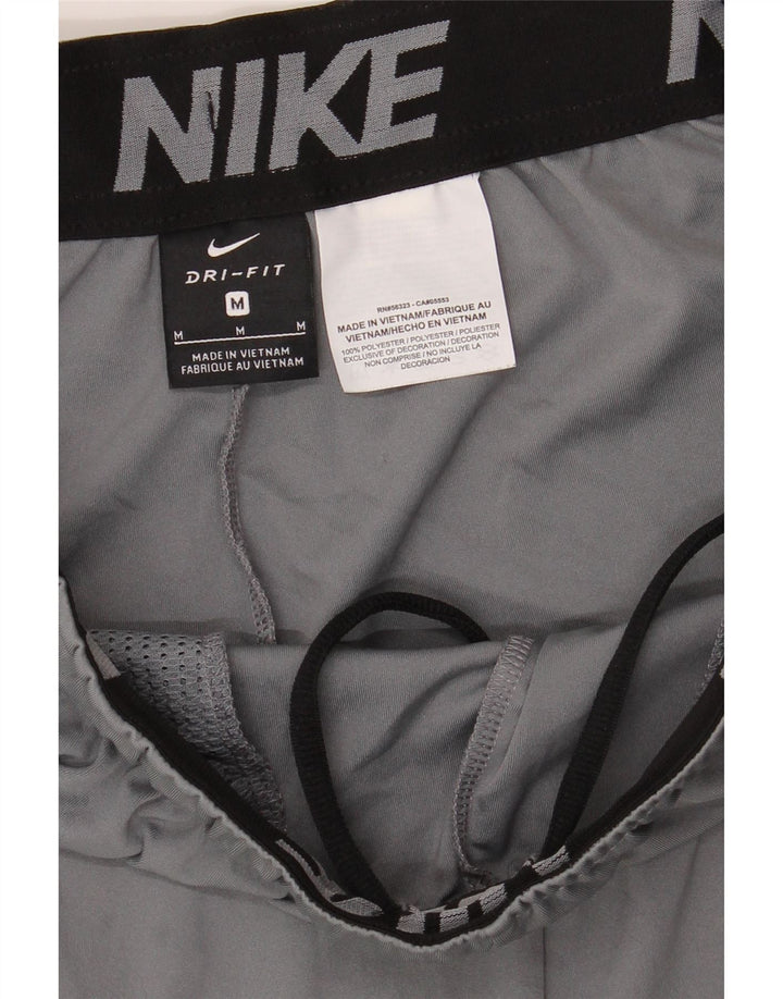 Nike Herre Dri Fit grafiske sportsshorts mellemgrå polyester