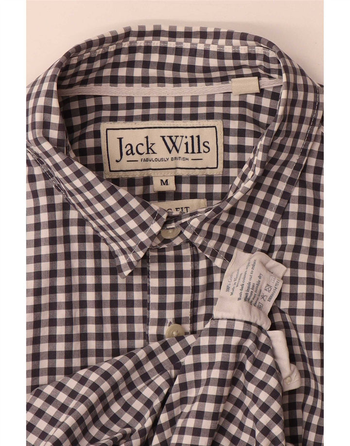 Jack Wills Herre Classic Fit skjorte Medium Navy Blue Gingham Cotton